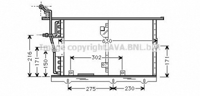 AVA QUALITY COOLING ms5244 -  Конденсатор, кондиционер